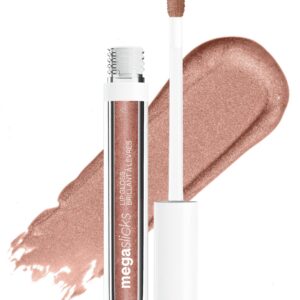 wet n wild MegaSlicks Lip Gloss, Ultra-Glossy, Vitamin-E Enriched, Ultra-Gloss High Shine Moisturizing, Cruelty-Free & Vegan – Bronzed Berry