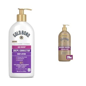Gold Bond Age Renew 14 oz Crepe Corrector & 20 oz Radiance Renewal Hydrating Lotions Bundle