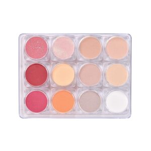 Rolabling 12 Grids Acrylic Nail Powder Set 12 Colors Glitter Nail Polymer for Nail Extension Carving Nail Shaping in Nail Salon or Home DIY