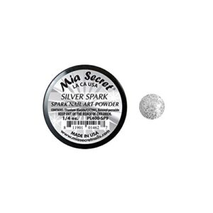 Mia Secret Professional Spark Collection Acrylic Powder 1/4 oz (Pick Your Color) (Silver Spark)