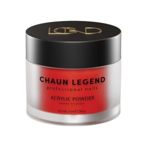 Chaun Legend Acrylic Powder> 2 Oz Long Lasting Salon Quality> Bubble Free> Self Leveling Professional Manicures> Fake Nails> Carving & Extensions> Bed of Roses