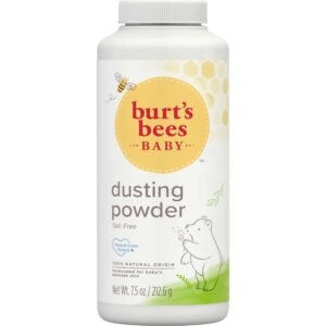 Burt’s Bees Baby Dusting Powder, Mothers Day Gifts, Talc Free and Hypoallergenic for Safe and Gentle Comfort, 100% Natural Origin, Pediatrician Tested, 7.5 Oz