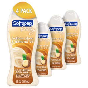 Softsoap Softsoap moisturizing body wash, shea and almond oil – 20 fluid ounce (4 pack), 20 Ounce