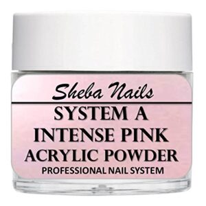 SHEBA NAILS System A Acrylic Nail Powder INTENSE PINK- 16oz Jar