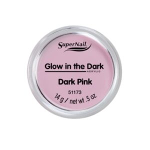 Supernail Glow In The Dark Acrylic Powder Pink> 0.5 Ounce