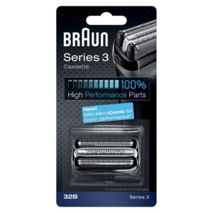 Braun Series 3 Pro Skin Electric Shaver Replacement Head – 32B – Compatible with Electric Razors 3000s, 3010s, 3040s, 3050cc, 3070cc, 3080s, 3090cc