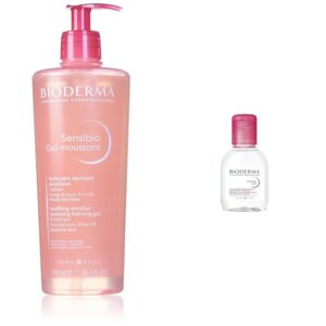 Bioderma Sensibio Foaming Gel Your Ultimate Micellar Cleanser & Makeup Remover For All Skin Types Even Sensitive Skin, Includes No Rinse Skincare Sensibio H2O Micellar Water, Fragrance – Free