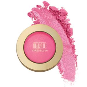 Milani Baked Blush – Dellizioso Pink (0.12 Ounce) Cruelty-Free Powder Blush – Shape, Contour & Highlight Face for a Shimmery or Matte Finish