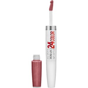 Maybelline Super Stay 24, 2-Step Liquid Lipstick Makeup, Long Lasting Highly Pigmented Color with Moisturizing Balm, Forever Chestnut, Brown, 1 Count