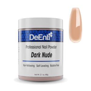 DeEnti Acrylic Nail Powder> 2oz Dark Nude Acrylic Powder Dip for Nails> Long Lasting Salon Quality> Bubble Free Professional Manicures> Fake Nails> Carving & Extensions