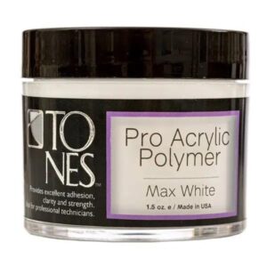 Tones Pro Acrylic Polymer – Premium Nail Powder for Professional Nail Design> Sculpting> and Building – Salon-Quality Supplies – (3.5 Fl Oz> Max White)