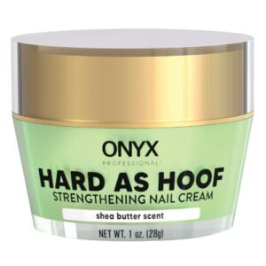 Onyx Professional Hard as Hoof Nail Strengthening Cream, Shea Butter Scent – Nail Growth & Conditioning Cuticle Cream Stops Splits, Chips, Cracks & Strengthens Nails, 1 oz
