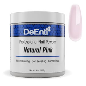 DeEnti Acrylic Nail Powder> 4oz Natural Pink Acrylic Powder Dip for Nails> Long Lasting Salon Quality> Bubble Free Professional Manicures> Fake Nails> Carving & Extensions