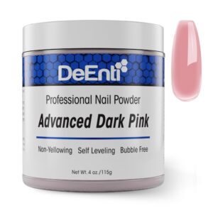 DeEnti Acrylic Nail Powder> 4oz Dark Pink Acrylic Powder Dip for Nails> Long Lasting Salon Quality> Bubble Free Professional Manicures> Fake Nails> Carving & Extensions