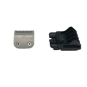 Replacement Detachable Standard Blade Stainless Steel Cutter Head for Wahl All in One Lithium Ion Trimmer 59300 with Bonus Extra 6 Setting Position Adjustable Guide Comb Guard