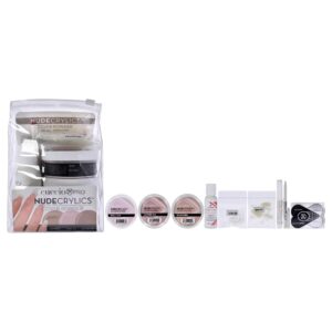 Cuccio Pro Nudecrylics Cover Powder Kit – Masks Imperfections And Elongates Nail Beds – Get Flawless> Sleek Nails – Includes 3 Nudecrylics Color Powders> Primer Pen> Glue> Monomer> Nail Tips And Forms