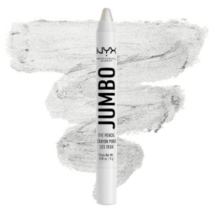 NYX PROFESSIONAL MAKEUP Jumbo Eye Pencil, Blendable Eyeshadow Stick & Eyeliner Pencil – Cottage Cheese (Silver)