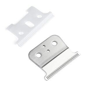T Outliner Replacement Blades for Andis T Outliner, Andis gtx (Ceramic T Blade + Sliver Steel Blade)