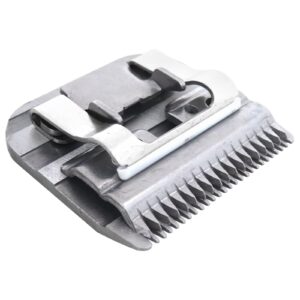 ATIODYUUK Upgraded Dog Grooming Clipper Replacement Blades for Andis Pet Clipper/Oster A5/Wahl KM Series Dog Clipper with Ceramic Blade & Stainless Steel Blade-1.6mm Cut Length