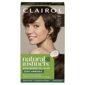 Clairol Natural Instincts Demi-Permanent Hair Dye, 5A Medium Cool Brown Hair Color, Pack of 1