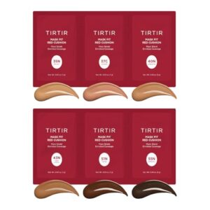TIRTIR Mask Fit Red Cushion Foundation *Trial Kit* #Deep | Full coverage, Weighless, Skin fit, Satin Glow Finish, Korean cushion foundation