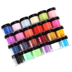 Acrylic Powder Set> Chouwow Nail Acrylic Powder 24 Colors Sets for Art 3D DIY Tips> UV Gel Powder Colorful for Girl Manicure Gift
