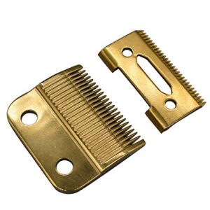 Professional Replacement Adjustable Blades Set Compatible with Wahl Cord/Cordless 5-Star Magic Senior Senior Sterling Super Taper 8148/8504/1919/8591 Hair Clippers (Gold)