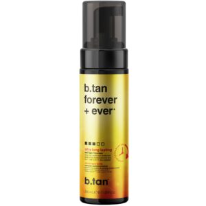 b.tan Ultra Long Lasting Self Tanner Mousse | Forever & Ever – Lasts Up to 11 Days, Fast, 1 Hour Express Sunless Tanning Foam, No Fake Tan Smell, Dark Bronze Glow, Vegan, Cruelty Free, 6.7 Fl Oz