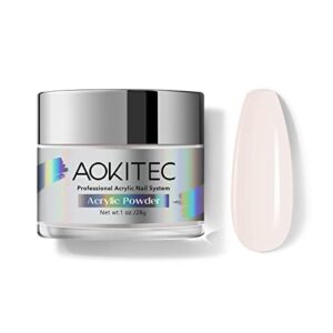 Aokitec Deep Pink Acrylic Powder for Nails> Professional Acrylic Nail Powder>Lasting Acrylic Powder for Extension French Nail Art> Acrylic Nail Supplies Sets for Nails Beginners or Salon (1oz)