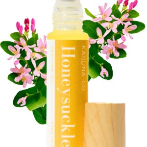Honeysuckle Delicious Natural Pure Essential and Fragrance Oil Perfume Roll On with Organic Jojoba Oil, Eau de Toilette, Small-Batch, Alcohol Free, Handmade in California