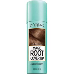 L’Oreal Paris Hair Color Root Cover Up Temporary Gray Concealer Spray, Light Brown, 2 Ounce