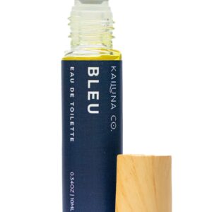 Bleu for Men Perfume Roll On with Essential and Fragrance Oils and Organic Jojoba Oil, Alcohol Free, Eau de Toilette, Made in California