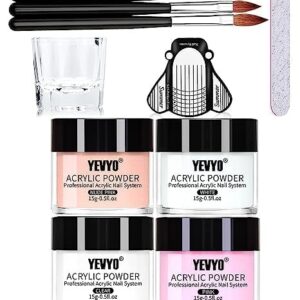 4 Colors Acrylic Nail Powder Kit> Colored Acrylic Powder for Nail Extension