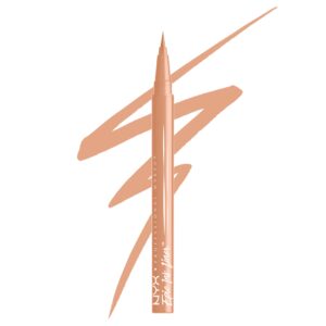 NYX PROFESSIONAL MAKEUP Epic Ink Liner, Waterproof Liquid Eyeliner with Vegan Formula – Lil Toasty (Beige Matte)