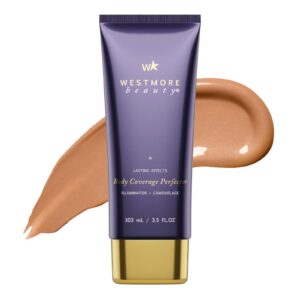Westmore Beauty Skin Foundation Concealer, Body Makeup 3.5 Fl Oz (Golden Radiance, Cream) – Waterproof, Transfer-Resistant, Long-Lasting Coverage for Tattoo, Stretch Marks, Scars