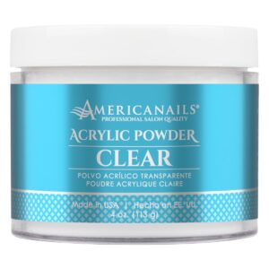 Americanails Nail Acrylic Powder – Professional Acrylic Nail Powder – Self-Leveling Acrylic Powder – Pair with Monomer Acrylic Nail Liquid – Perfect for Acrylic Nails – Clear Acrylic Powder 4oz