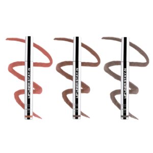 Sacheu Lip Liner Stay-N Peel Off Lip Stain — Long Lasting Matte Lip Tattoo Transfer Proof Lipstain Infused with Hyaluronic Acid & Vitamin E for All Skin Types — Vegan & Cruelty-Free, Deep Bundle