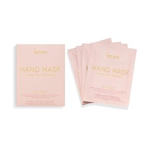 Karuna Hydrating+ Hand Mask> Self Care Gifts for Women and Men for Softening Hands> Comes in Cream and Oil-infused Gloves Reformulated with Cameilla Flower (4 Pairs of Hand Masks)