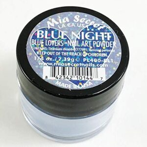 Mia Secret Nail Art Powder Blue Lovers Collection – .25 oz. (Blue Night)