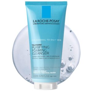 La Roche-Posay Toleriane Purifying Foaming Facial Cleanser, Niacinamide + Ceramides + Prebiotic Thermal Water, Oil Free Face Wash For Oily Skin, Pore Cleanser Safe For Sensitive Skin, Soap Free, 200ml