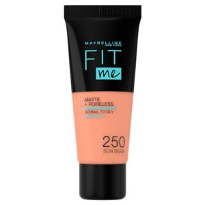 Maybelline New York Fit Me Matte & Poreless Foundation 250 Sun Beige 30ml