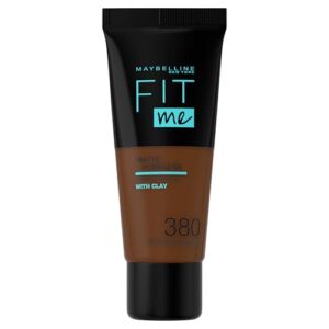Maybelline Fit Me Foundation, Medium Coverage, Blendable With a Matte and Poreless Finish, For Normal to Oily Skin, Shade: 380 Rich Espresso, 30ml