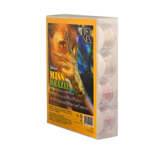 TONES Professional Acrylic Powder Collection – Bubble-Free Application | Strong Adhesion – French Tip Ready Sculpting | 12 Vibrant Shades (Miss Brazil)