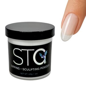 STG Acrylic Systems’ Professional Acrylic Nail Powder> No Marbling Formula> 9-Free> HEMA-Free> 4 oz Clear