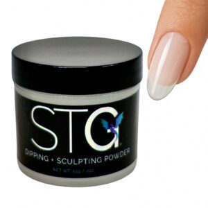 STG Acrylic Systems’ Professional Acrylic Nail Powder> No Marbling Formula> 9-Free> HEMA-Free> 2oz Clear