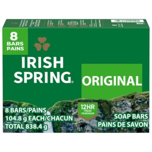Irish Spring Deodorant Soap, Original Bar Soap (8 Count)