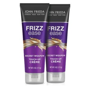 John Frieda Frizz Ease Secret Weapon Touch-Up Crème, Smoothing Cream for Flyaways, Frizz-Free & Split Ends, Infused with Avocado Oil to Seal in Moisture and Eliminate Flyaways, 4 Oz, Pack of 2