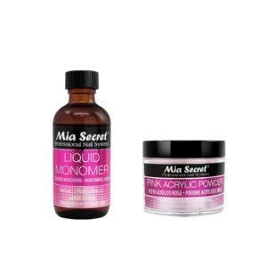 Mia Secret Liquid Monomer 2 oz and Pink Powder 2 oz