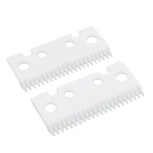 Professional 22 Teeth Hair Clipper Replacement Blades, Zirconia Ceramic Moving Cutter Blade for Andis Master Li Cordless/Fade Hair Clippers (2 Pieces)