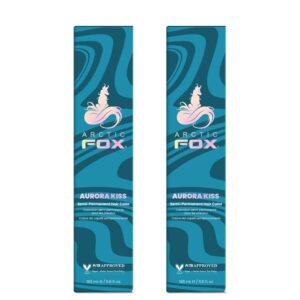 ARCTIC FOX Vegan and Cruelty-Free Semi-Permanent Hair Color Dye – AURORA KISS 5.6 Fl Oz (Pack of 2)